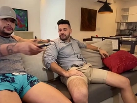 Chupando meu cunhado hetero