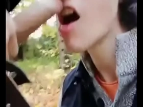 Public blowjob