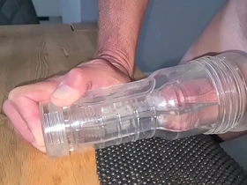 Filling my fleshlight with my hot cum (sorry for moaning;-)