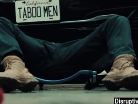 Closeted car mechanic fucked rough by his buddy