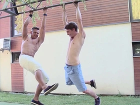 Gaywire - beefcake studs niko & tony breeding on bareback