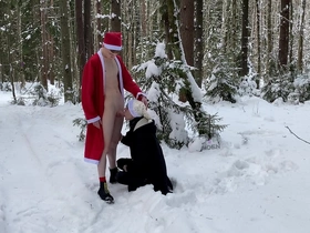 Twinks matty and aiden naked outdoor blowjob in the winter for christmas