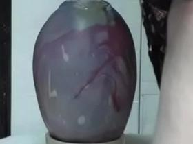 Huge insertion gapes his ass