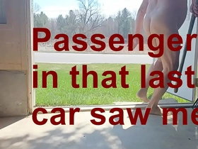 Old man plays in front of open door.